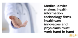 Physicians working on health tech innovations