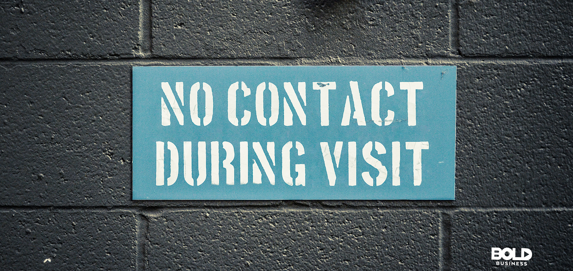a photo of a prison saying "No Contact During Visit" showing the stark reality of the impact of parental incarceration on child development