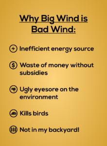 Inefficient wind power