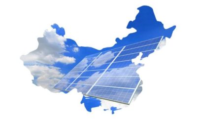 a photo of a United States map with a face of a sky reflected on a solar panel amid the discussion on China Solar Energy details