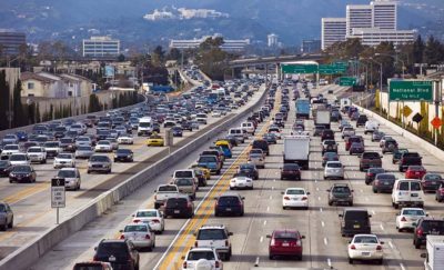 traffic on highway in LA, the boring company has innovative solution for congested traffic