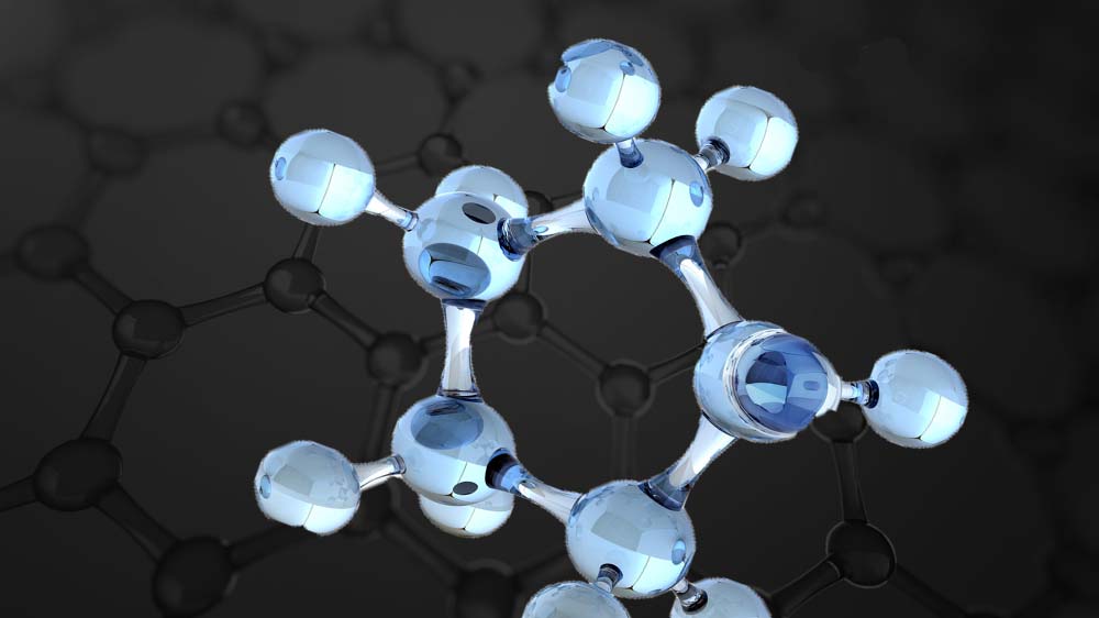 A depiction of a carbon black molecule.