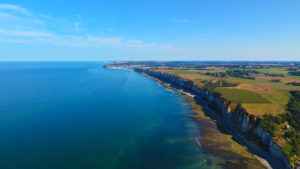 Coastline of Normandy aerial view.