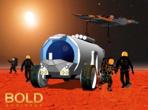 computerized photo of four astronauts on Mars while beside a rover and with a drone flying in the air amid talks about the SpaceX launch to Mars a computerized photo of four astronauts on Mars while beside a rover and with a drone flying in the air amid talks about the SpaceX launch to Mars