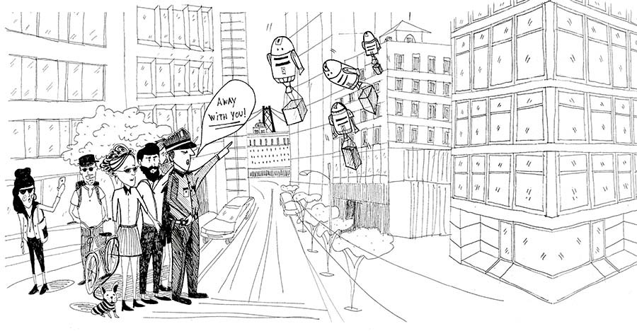 Delivery Drones banished from San Francisco, last mile challenges arise