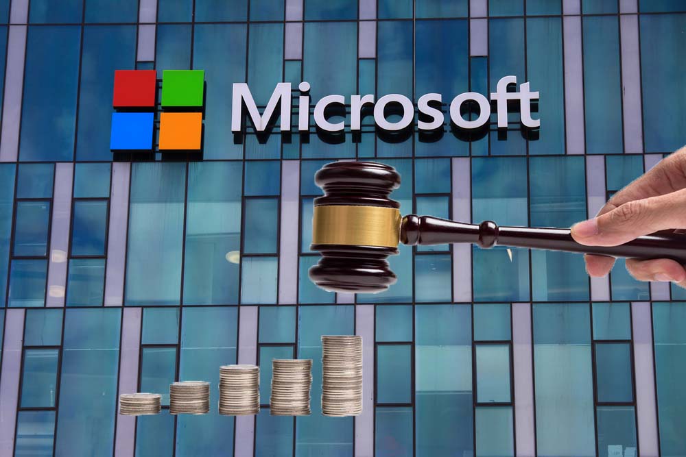 Microsoft, gavel, money
