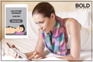 Woman with App