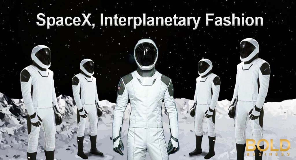 spacex new space suits modelled on the moon