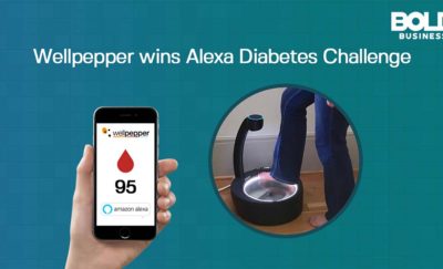 Wellpepper app, Smart phone and a footbath