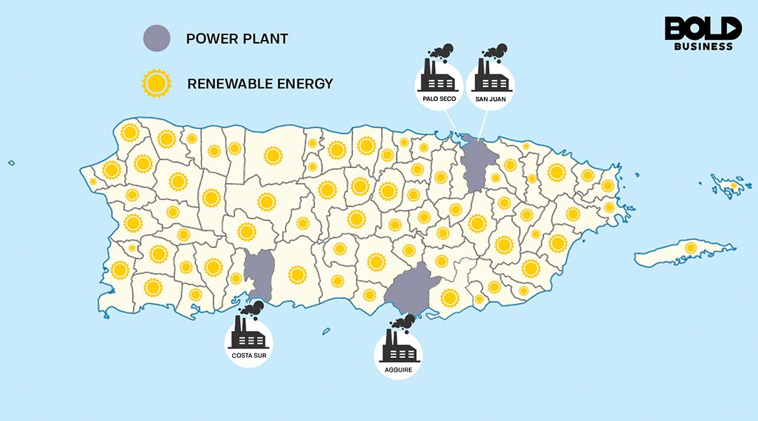 Puerto Rico Map: Renewable Energy Using Microgrids