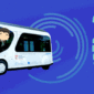 drawing of a shuttle bus with '20 seconds charging time' in text