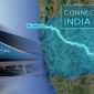 map with a route for the proposed hyperloop in india