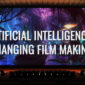 movie theater screen showing AI in Film Making