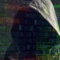 image featuring computer coding and a hooded figure of a person