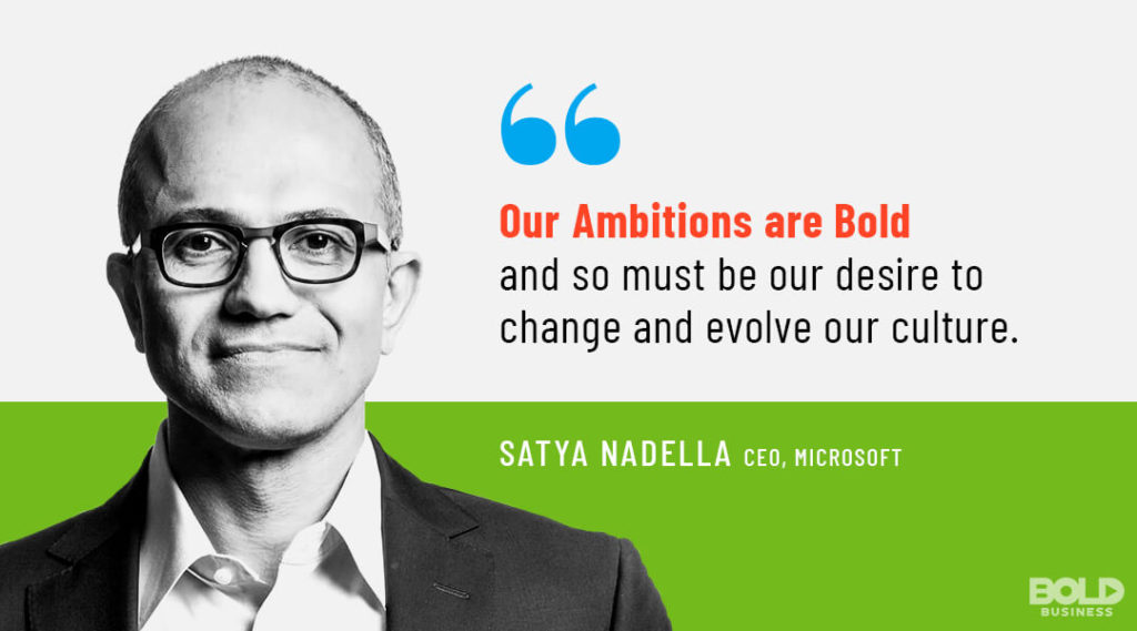 Bold Leader Spotlight Satya Nadella Ceo Of Microsoft