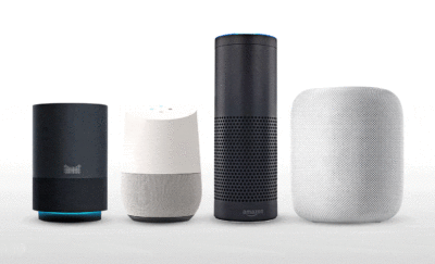lineup of Amazon Smart Speakers