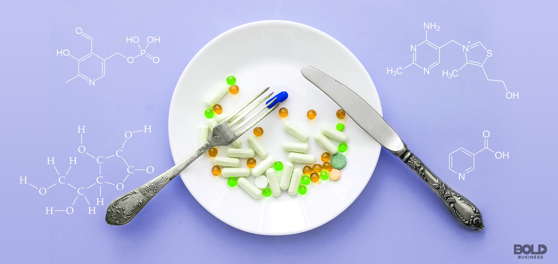 diet based on genetics with different kinds of pills on a plate