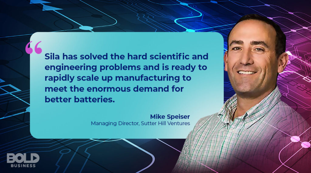 a photo quote on the battery specialist, Sila Nanotechnologies, by Mike Speiser