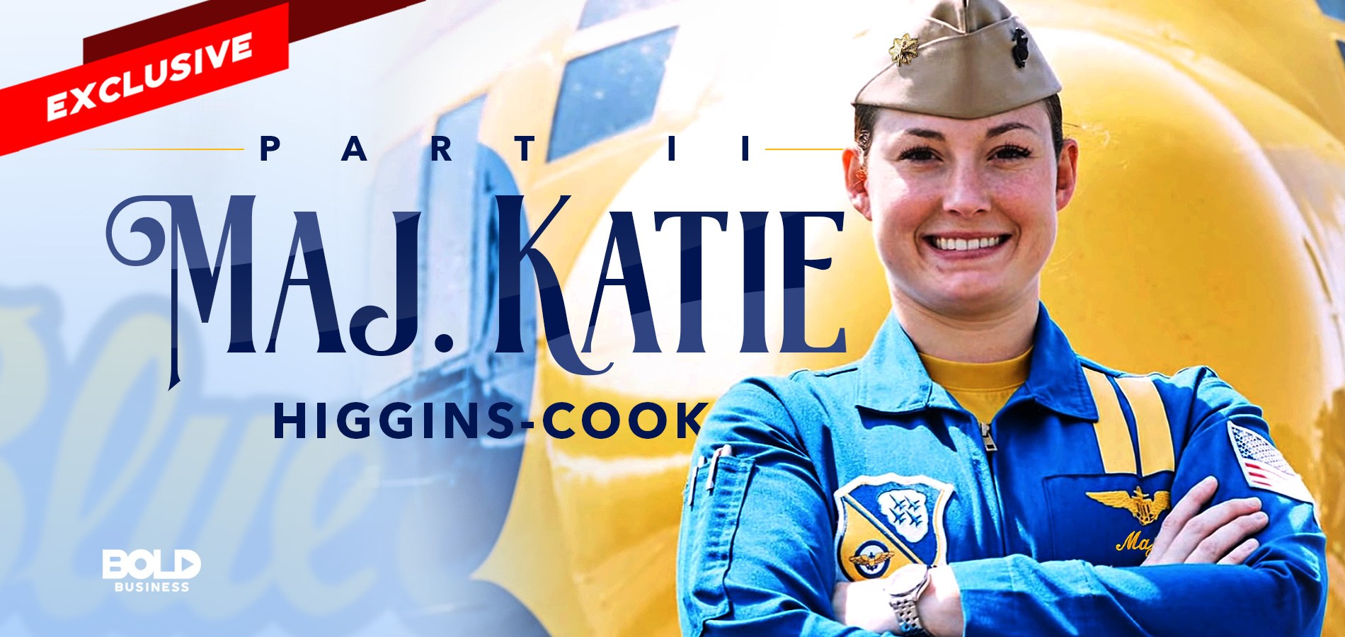 katie higgins cook in her blue angels uniform