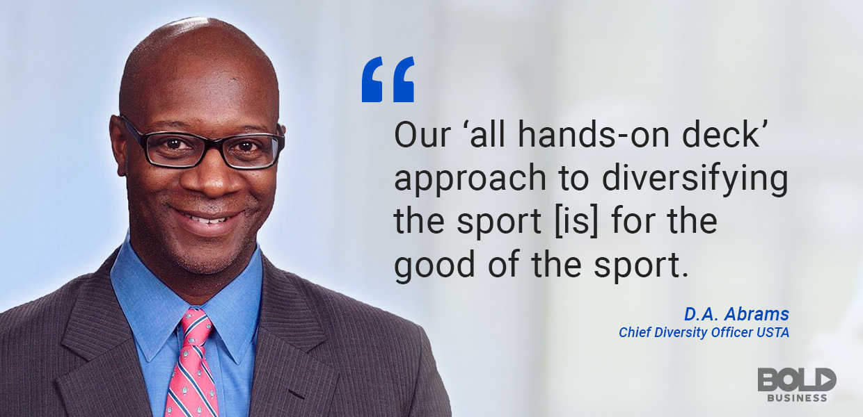 D.A. Abrams USTA Quote on the Importance of diversity in professional sports