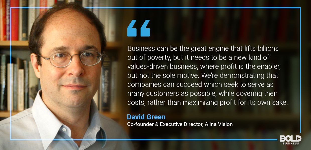 Underserved niche markets need help from businesses, but it should not be a reason for them to solely focus on profit. underserved niche markets, david green quoted