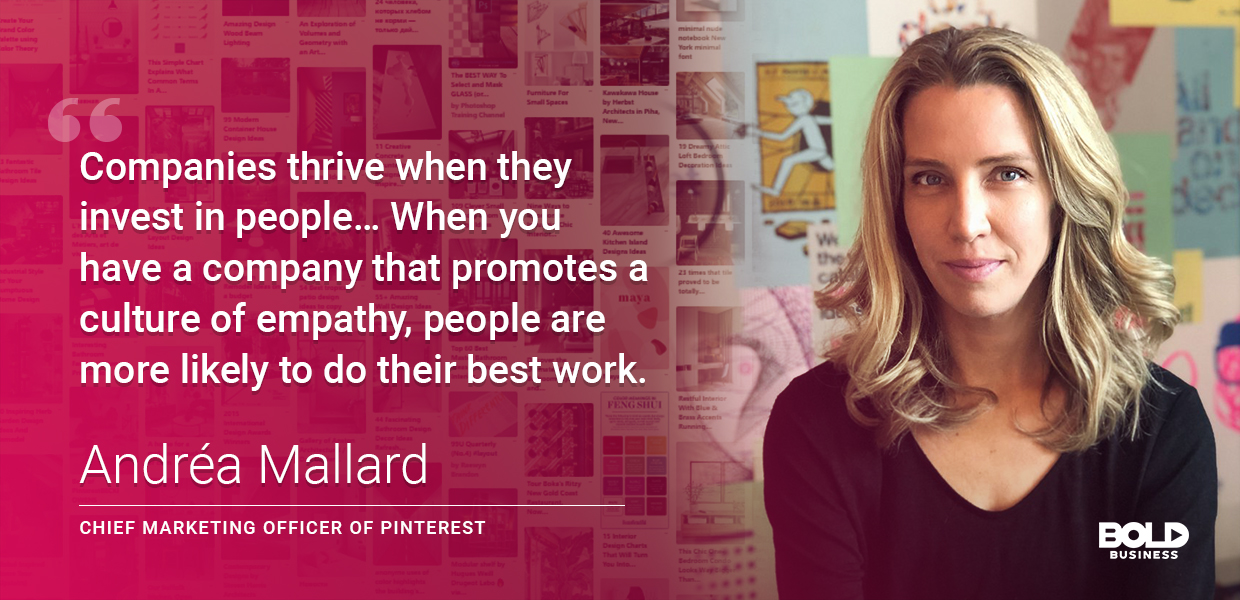 Andrea Mallard's stint as Pinterest CMO is highlighted by bold leadership bold leader Andrea Mallard