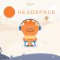 a photo of the Headspace Meditation App graphics and its logo