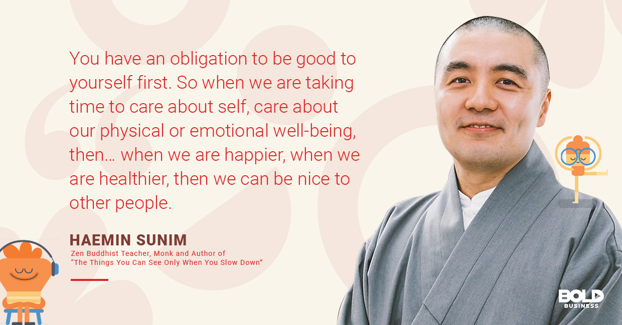 quote of Haemin Sunim in relation to the Headspace Meditation App a photo quote of Haemin Sunim in relation to the Headspace Meditation App