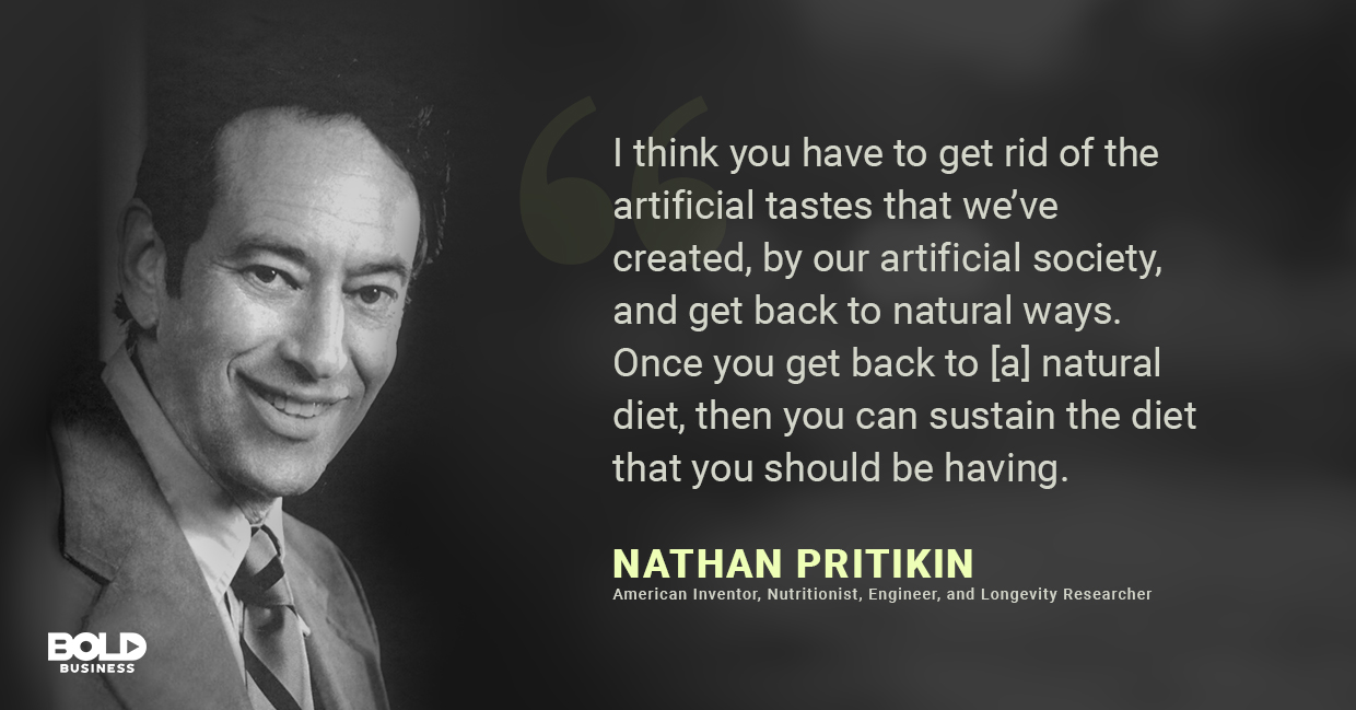 quote of Nathan Pritikin on the importance of living a healthy lifestyle a photo quote of Nathan Pritikin on the importance of living a healthy lifestyle