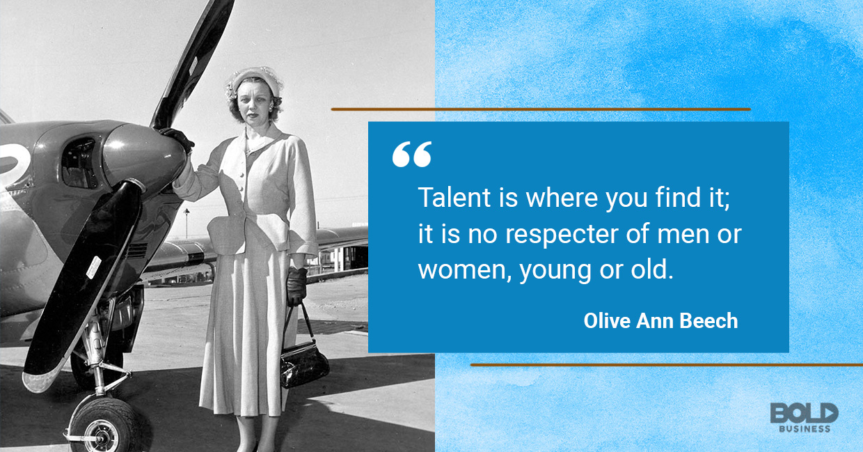 a photo quote of Olive Ann Beech on talent