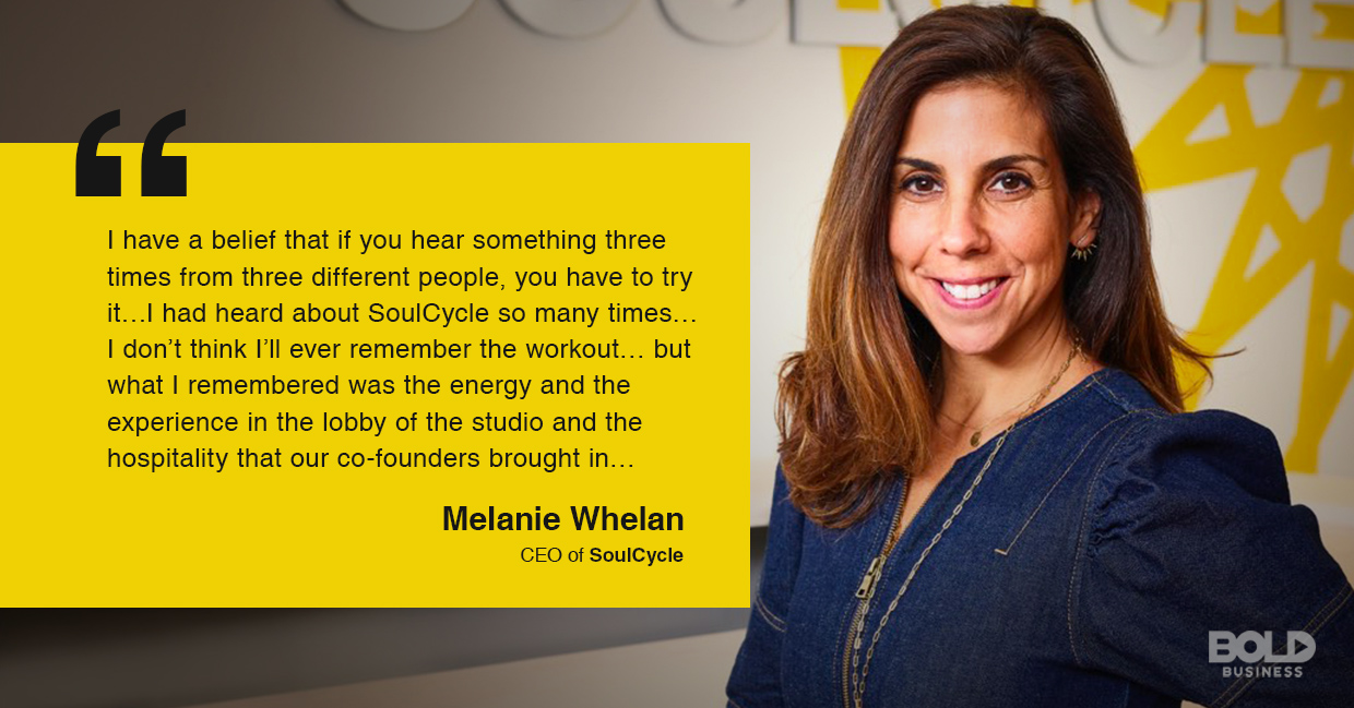 Melanie Whelan, SoulCycle CEO SoulCycle CEO talking business