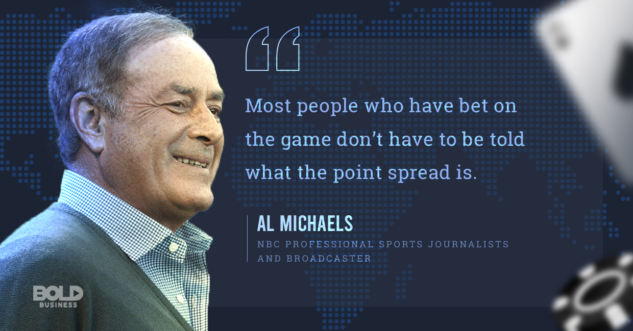 states with legal sports betting, al michaels quoted