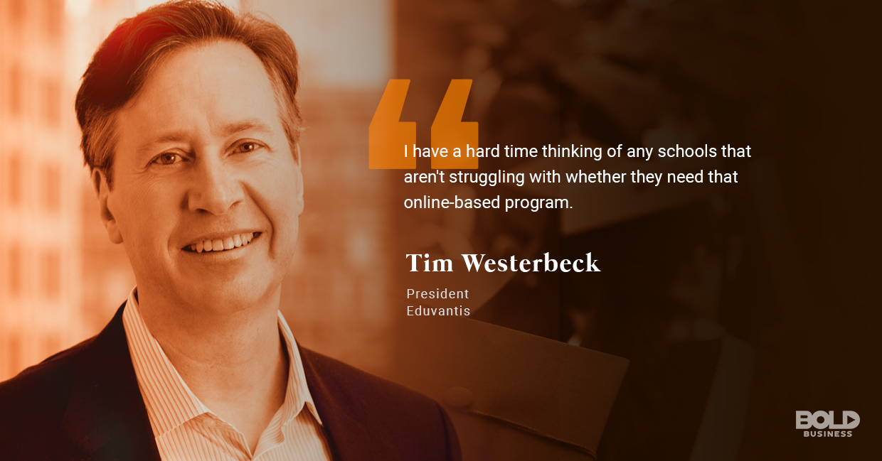 Schools are making the important decision about online-based programs. business schools mba programs, tim westerbeck qouted
