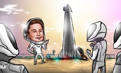 Elon Musk’s SpaceX Starship May Be Our Next Ride to the Moon Cartoon