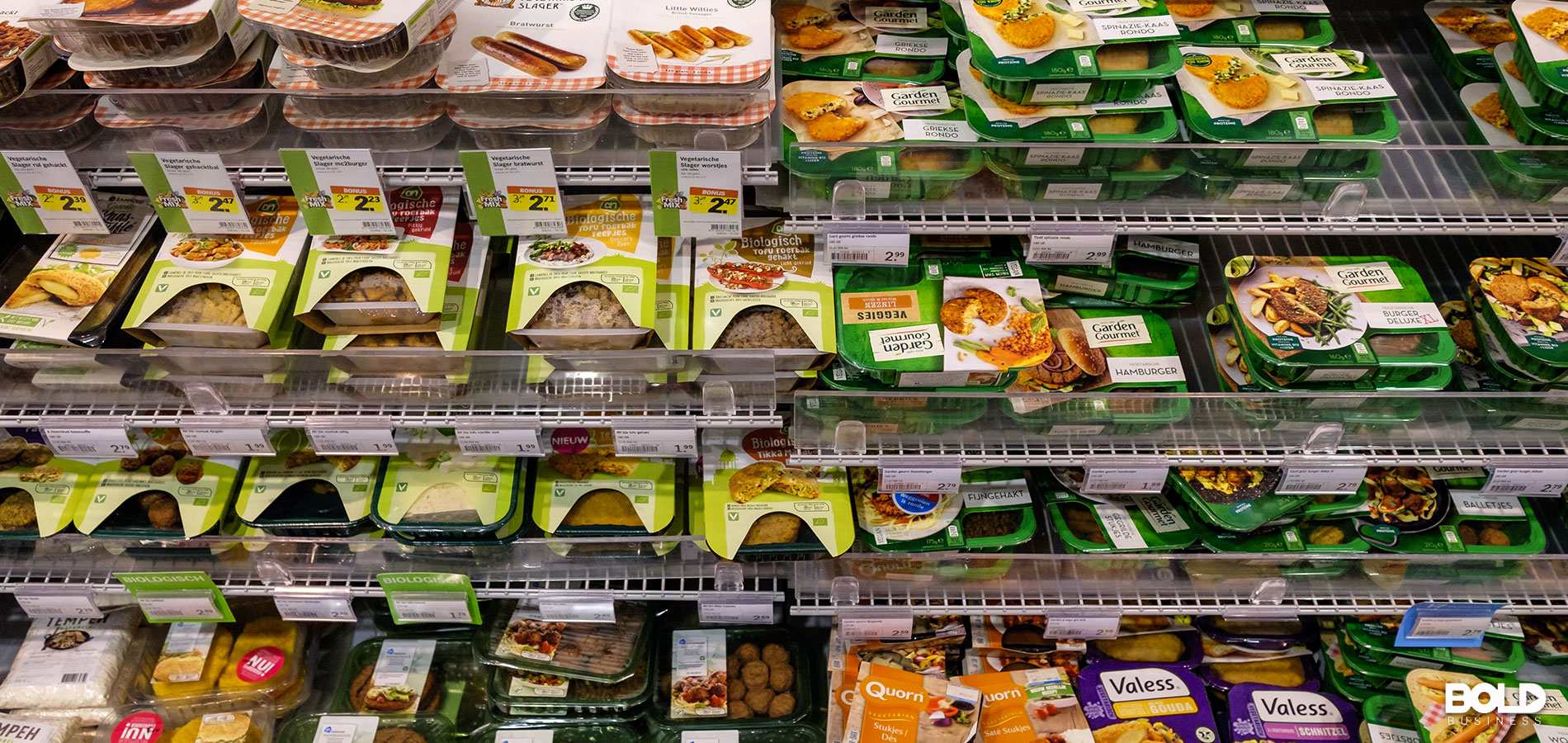An entire section in the grocer for meat alternatives