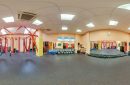 A panoramic view of the gym