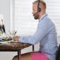 A dude working remotely in his boxer shorts