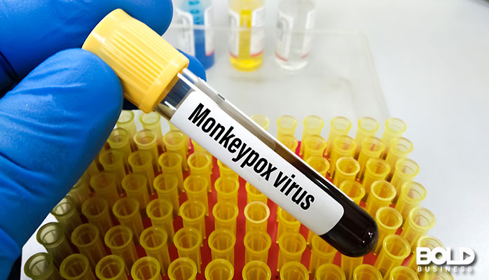 A collection of test tubes with monkeypox