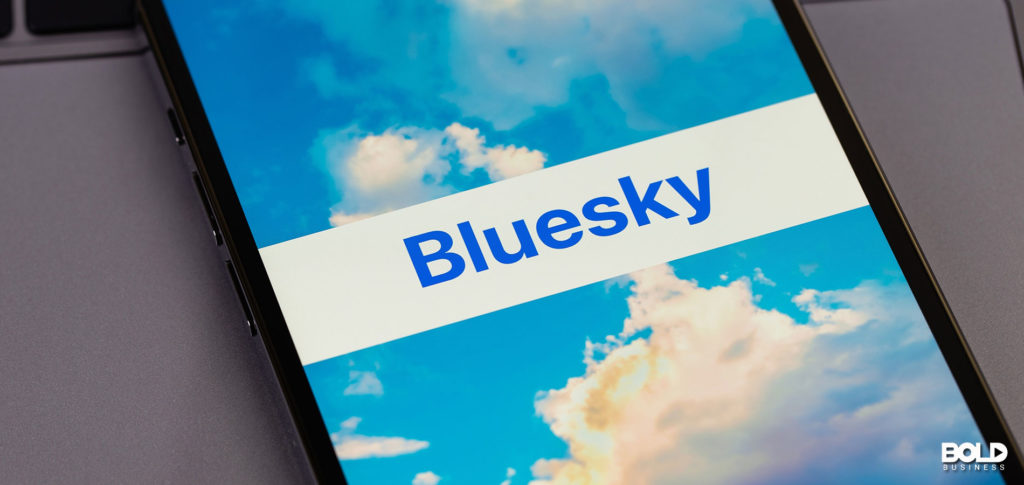 The Bluesky social media option on a phone