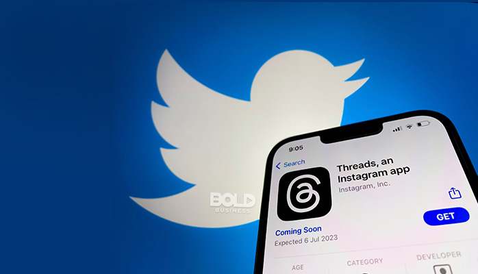 The Threads app vs. the Twitter bird