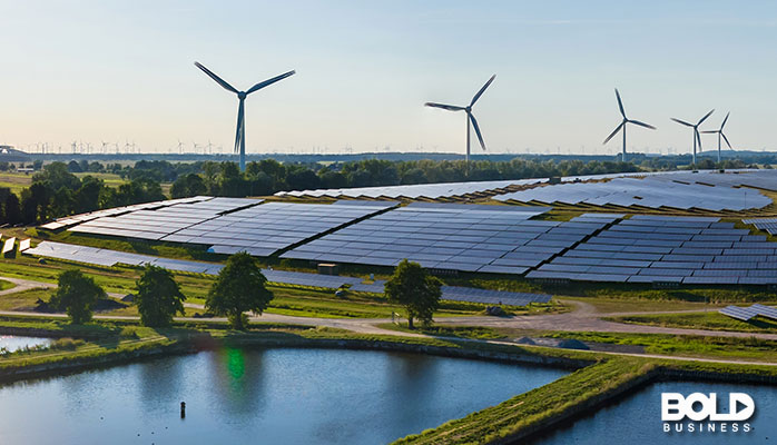 a bunch of wind turbines just chilling