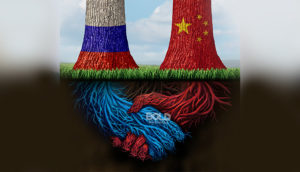 Russian dependence on China underground handshake