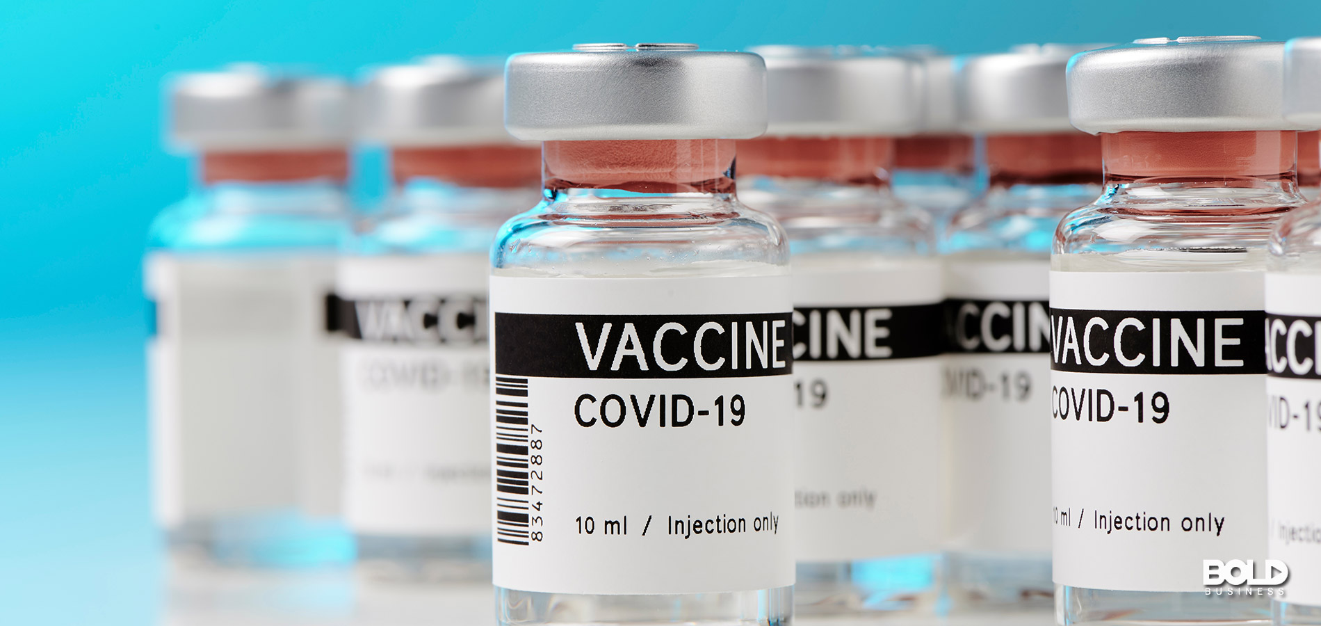 a bunch of vials of COVID vaccine