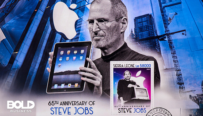 a cartoon of Steve Jobs, pre-cancer