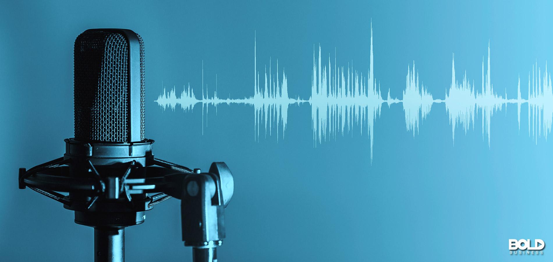 Podcast listener metrics shown as waves