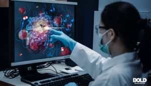 a scientist working on AI innovation in protein design